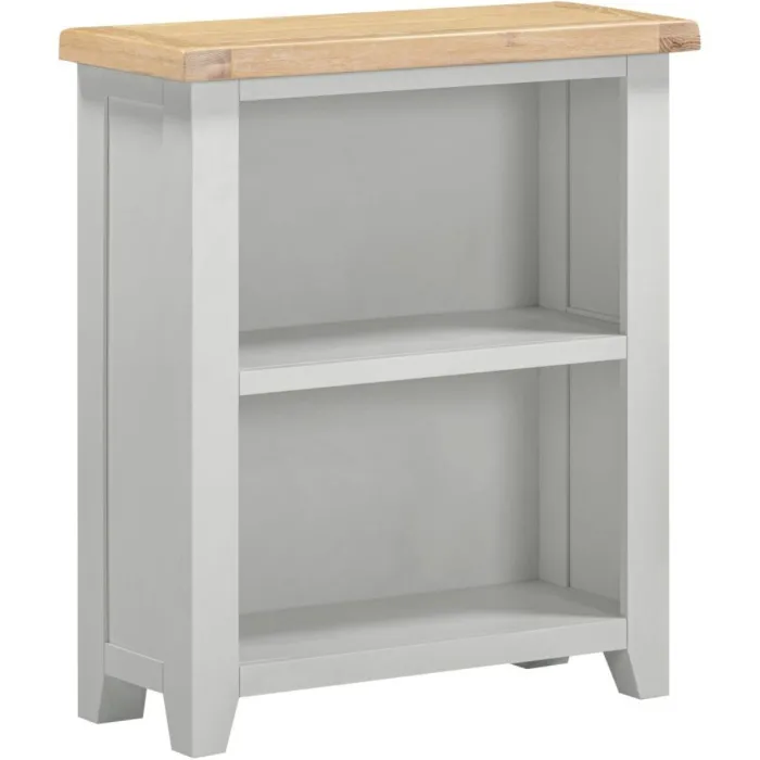 Windsor Low Bookcase - Pebble Grey/Oak | Murphy Furniture