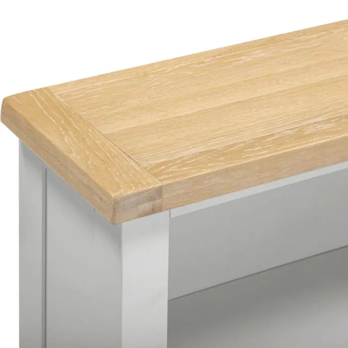 Windsor Low Bookcase - Pebble Grey/Oak | Murphy Furniture