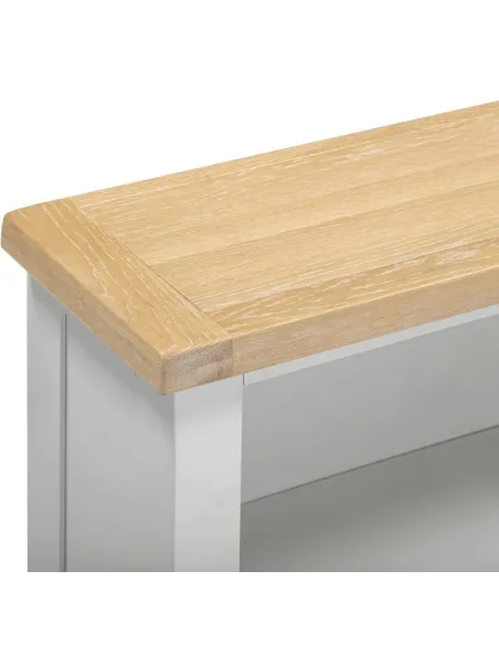 Windsor Low Bookcase - Pebble Grey/Oak | Murphy Furniture
