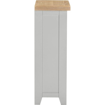 Windsor Low Bookcase - Pebble Grey/Oak | Murphy Furniture