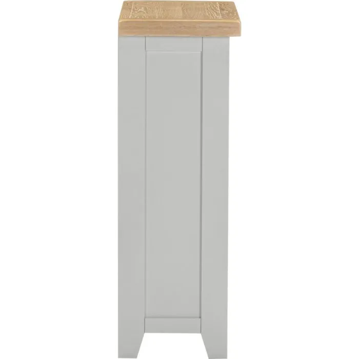Windsor Low Bookcase - Pebble Grey/Oak | Murphy Furniture