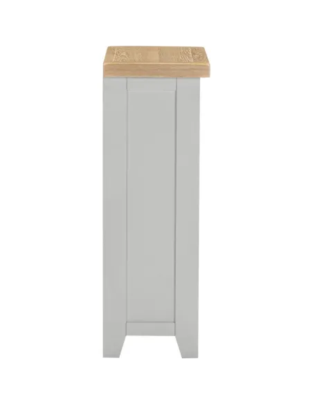 Windsor Low Bookcase - Pebble Grey/Oak | Murphy Furniture