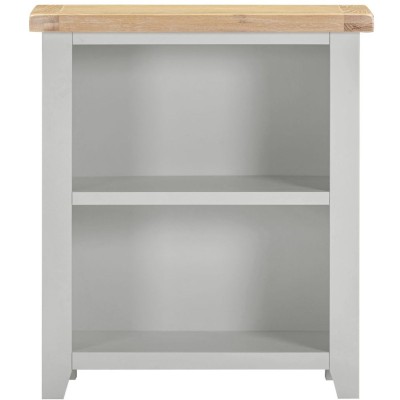 Windsor Low Bookcase - Pebble Grey/Oak | Murphy Furniture