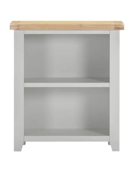 Windsor Low Bookcase - Pebble Grey/Oak | Murphy Furniture