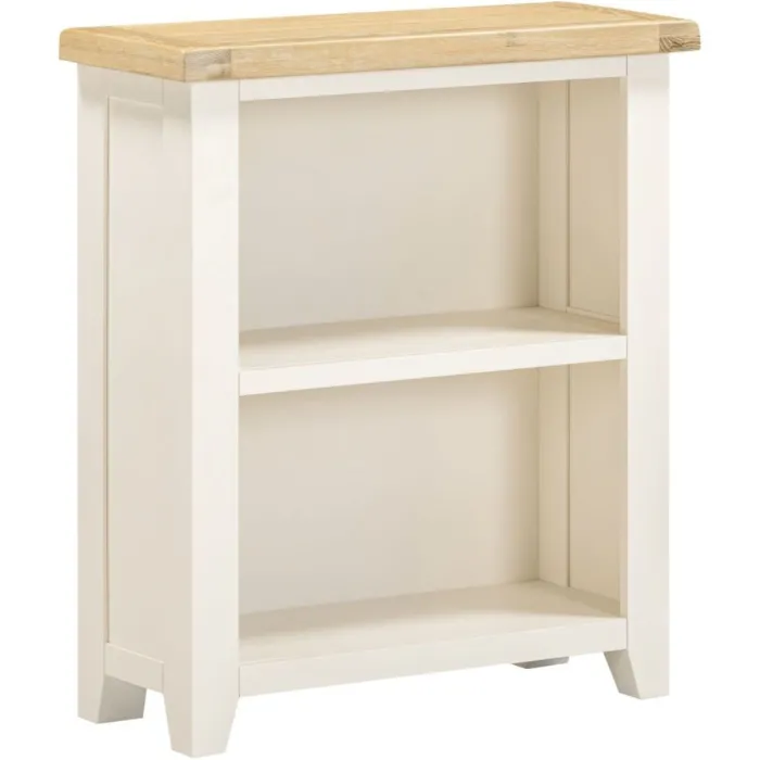 Windsor Low Bookcase - Ivory/Oak | Murphy Furniture