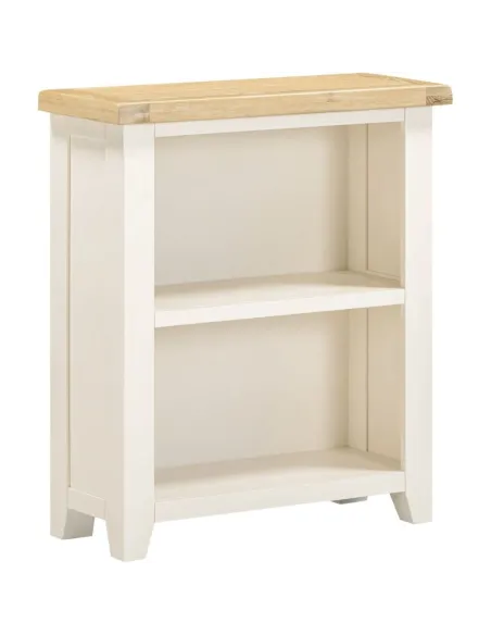 Windsor Low Bookcase - Ivory/Oak | Murphy Furniture