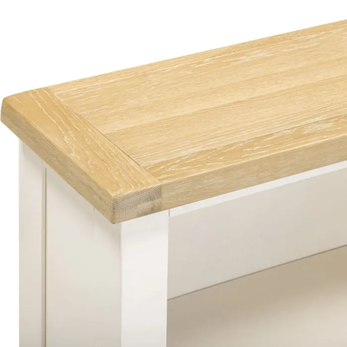 Windsor Low Bookcase - Ivory/Oak | Murphy Furniture