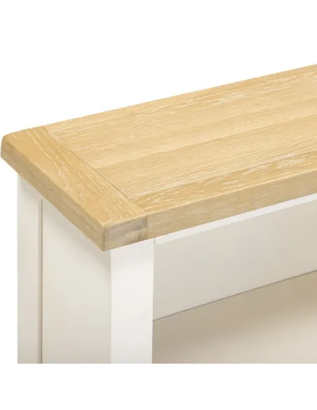 Windsor Low Bookcase - Ivory/Oak | Murphy Furniture