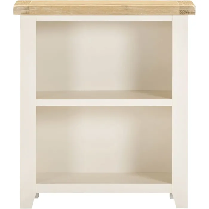 Windsor Low Bookcase - Ivory/Oak | Murphy Furniture