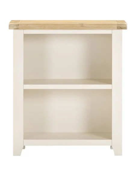 Windsor Low Bookcase - Ivory/Oak | Murphy Furniture