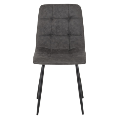 Fenton Dining Chair - Dark Grey Suede Fa | Murphy Furniture