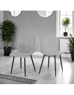 Fenton Dining Chair - Light Grey Fabric | Murphy Furniture