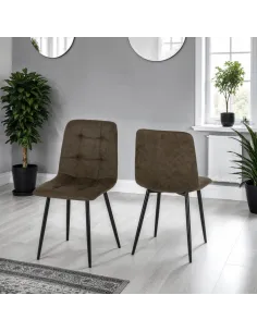 Fenton Dining Chair - Olive Green Suede | Murphy Furniture