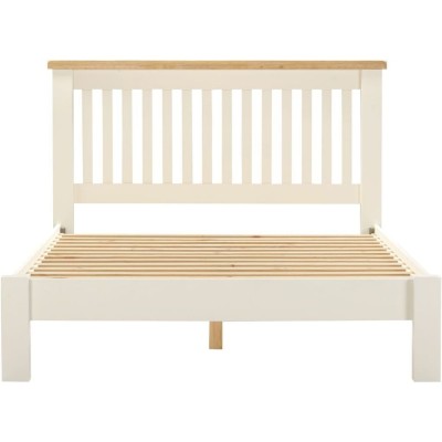Windsor 4FT6 Low End Bed - Ivory/Oak | Murphy Furniture