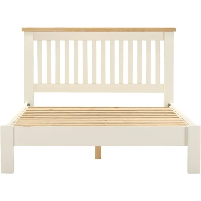 Windsor 4FT6 Low End Bed - Ivory/Oak | Murphy Furniture