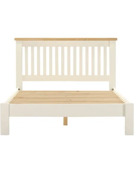 Windsor 4FT6 Low End Bed - Ivory/Oak | Murphy Furniture