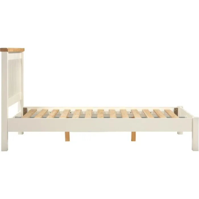 Windsor 4FT6 Low End Bed - Ivory/Oak | Murphy Furniture