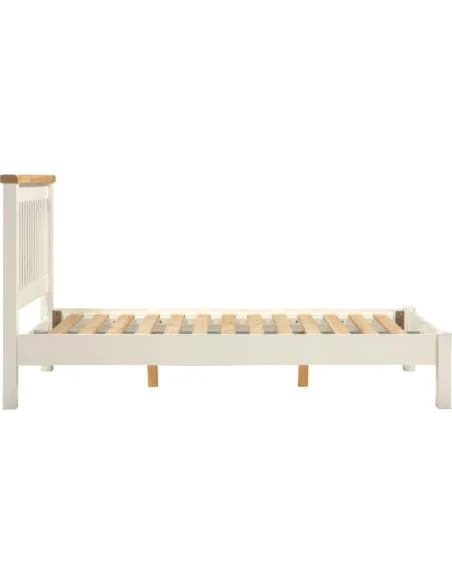 Windsor 4FT6 Low End Bed - Ivory/Oak | Murphy Furniture