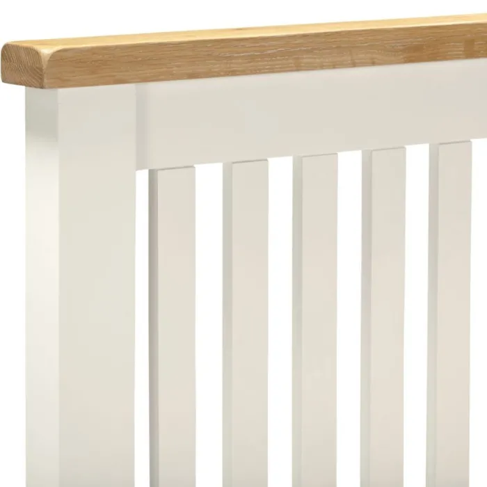 Windsor 4FT6 Low End Bed - Ivory/Oak | Murphy Furniture