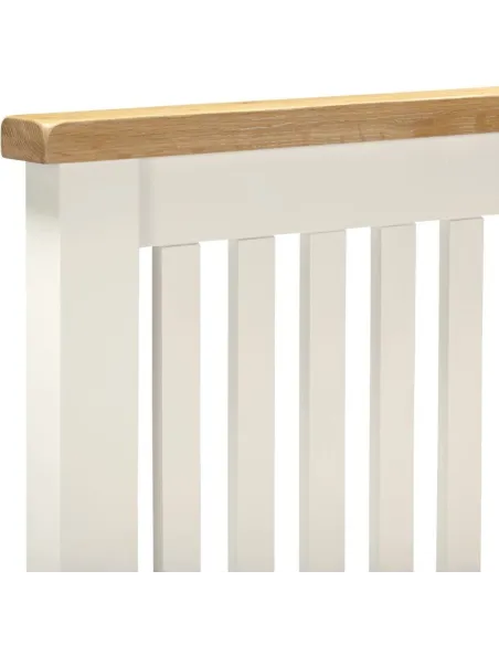 Windsor 4FT6 Low End Bed - Ivory/Oak | Murphy Furniture