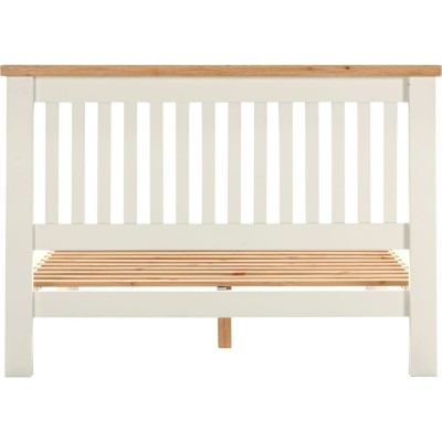 Windsor 4FT6 Low End Bed - Ivory/Oak | Murphy Furniture