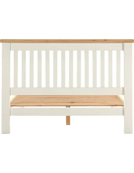 Windsor 4FT6 Low End Bed - Ivory/Oak | Murphy Furniture