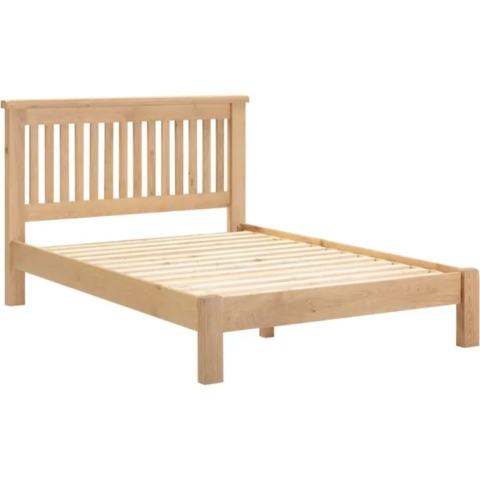 Windsor 4FT6 Low End Bed - Natural Oak | Murphy Furniture