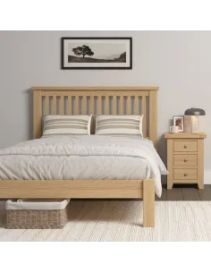 Windsor 4FT6 Low End Bed - Natural Oak | Murphy Furniture