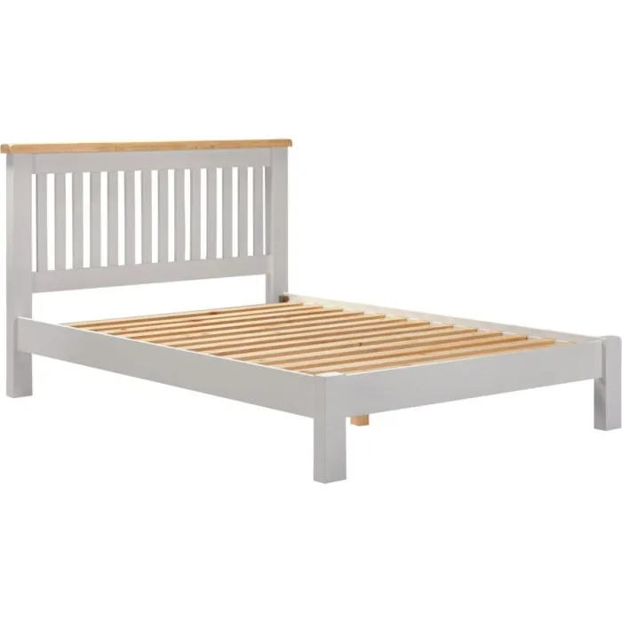 Windsor 4FT6 Low End Bed - Pebble Grey/O | Murphy Furniture