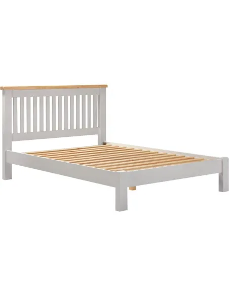 Windsor 4FT6 Low End Bed - Pebble Grey/O | Murphy Furniture