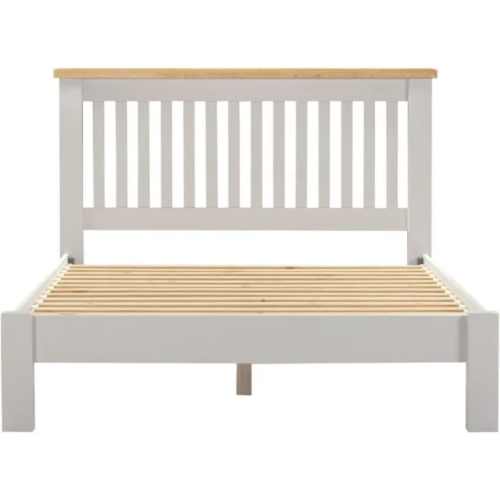 Windsor 4FT6 Low End Bed - Pebble Grey/O | Murphy Furniture