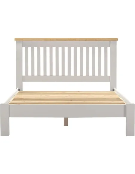 Windsor 4FT6 Low End Bed - Pebble Grey/O | Murphy Furniture