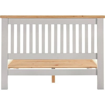 Windsor 4FT6 Low End Bed - Pebble Grey/O | Murphy Furniture