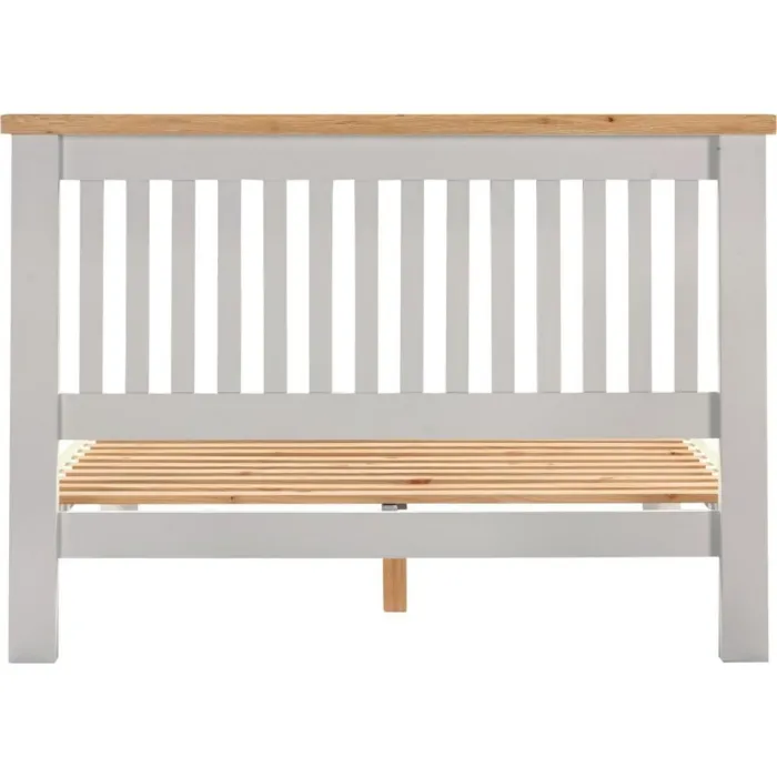 Windsor 4FT6 Low End Bed - Pebble Grey/O | Murphy Furniture