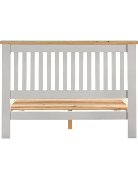 Windsor 4FT6 Low End Bed - Pebble Grey/O | Murphy Furniture