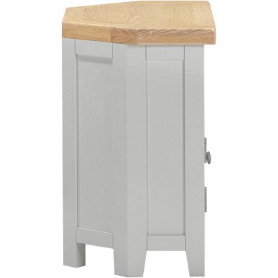 Windsor Corner TV Unit - Pebble Grey/Oak | Murphy Furniture