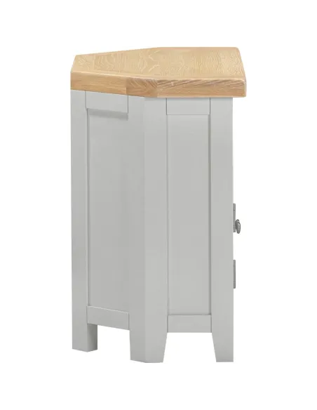 Windsor Corner TV Unit - Pebble Grey/Oak | Murphy Furniture
