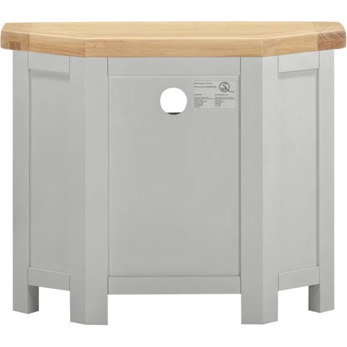 Windsor Corner TV Unit - Pebble Grey/Oak | Murphy Furniture