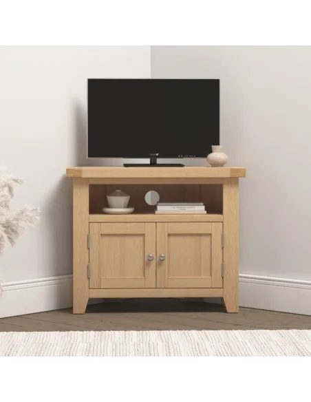 Windsor Corner TV Unit - Natural Oak | Murphy Furniture