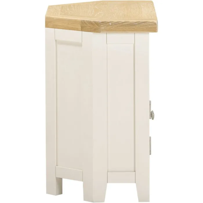 Windsor Corner TV Unit - Ivory/Oak | Murphy Furniture