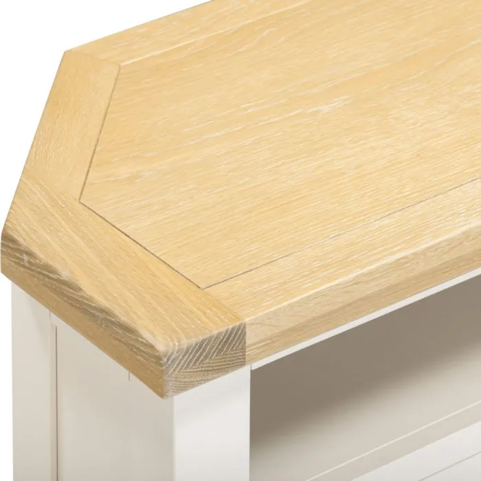 Windsor Corner TV Unit - Ivory/Oak | Murphy Furniture