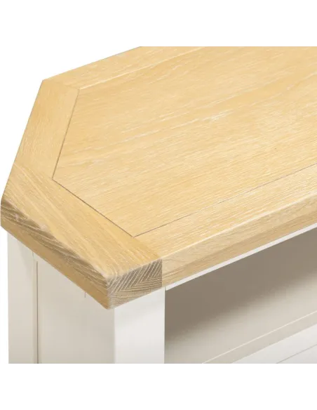 Windsor Corner TV Unit - Ivory/Oak | Murphy Furniture