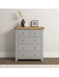 Windsor 3+2 Drawer Chest - Pebble Grey/O | Murphy Furniture