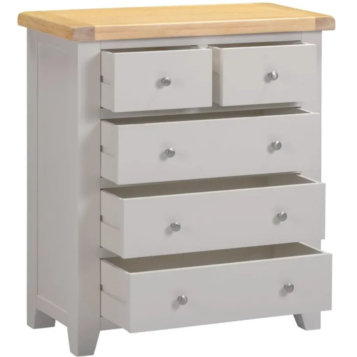 Windsor 3+2 Drawer Chest - Pebble Grey/O | Murphy Furniture