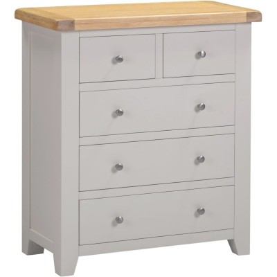 Windsor 3+2 Drawer Chest - Pebble Grey/O | Murphy Furniture