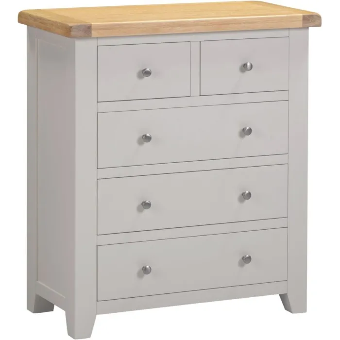 Windsor 3+2 Drawer Chest - Pebble Grey/O | Murphy Furniture