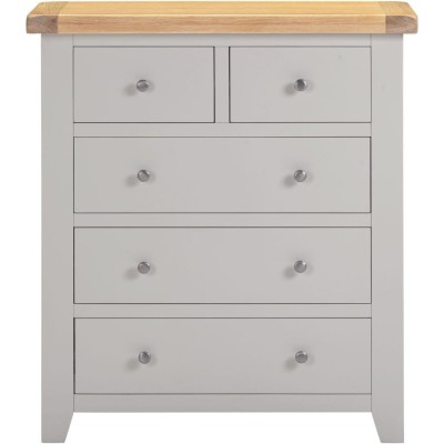 Windsor 3+2 Drawer Chest - Pebble Grey/O | Murphy Furniture