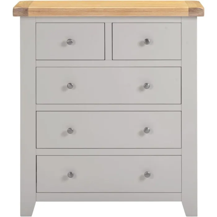 Windsor 3+2 Drawer Chest - Pebble Grey/O | Murphy Furniture