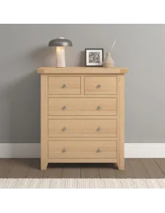 Windsor 3+2 Drawer Chest - Natural Oak | Murphy Furniture