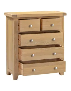 Windsor 3+2 Drawer Chest - Natural Oak | Murphy Furniture 2